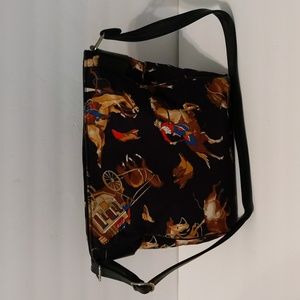 Vintage Western Cowboy Fabric Purse